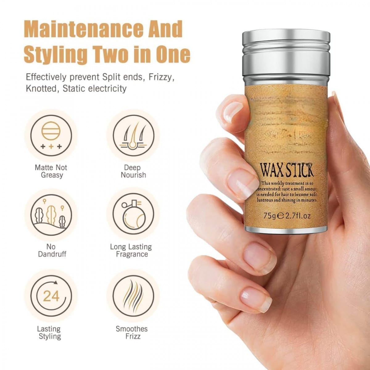Hair Wax Stick for Hair Styling and Finishing