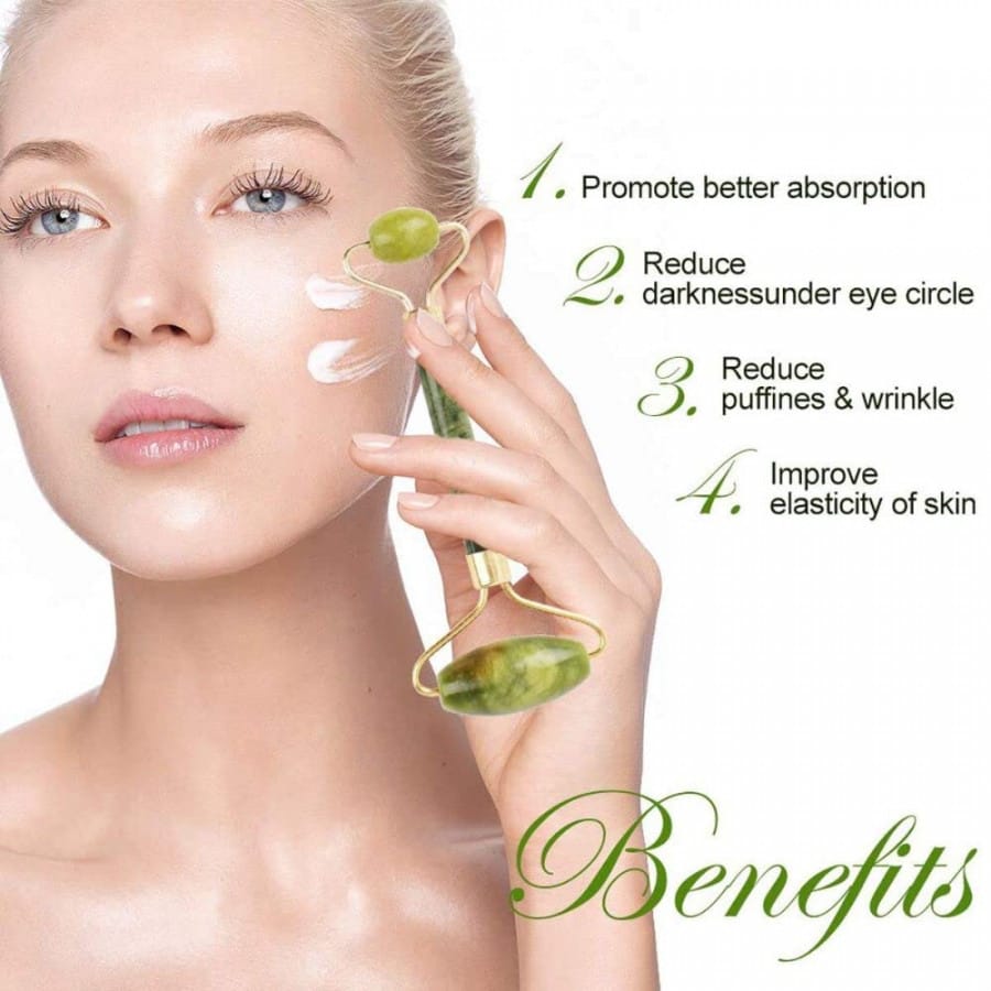 Jade Roller and Gua Sha Stone Set