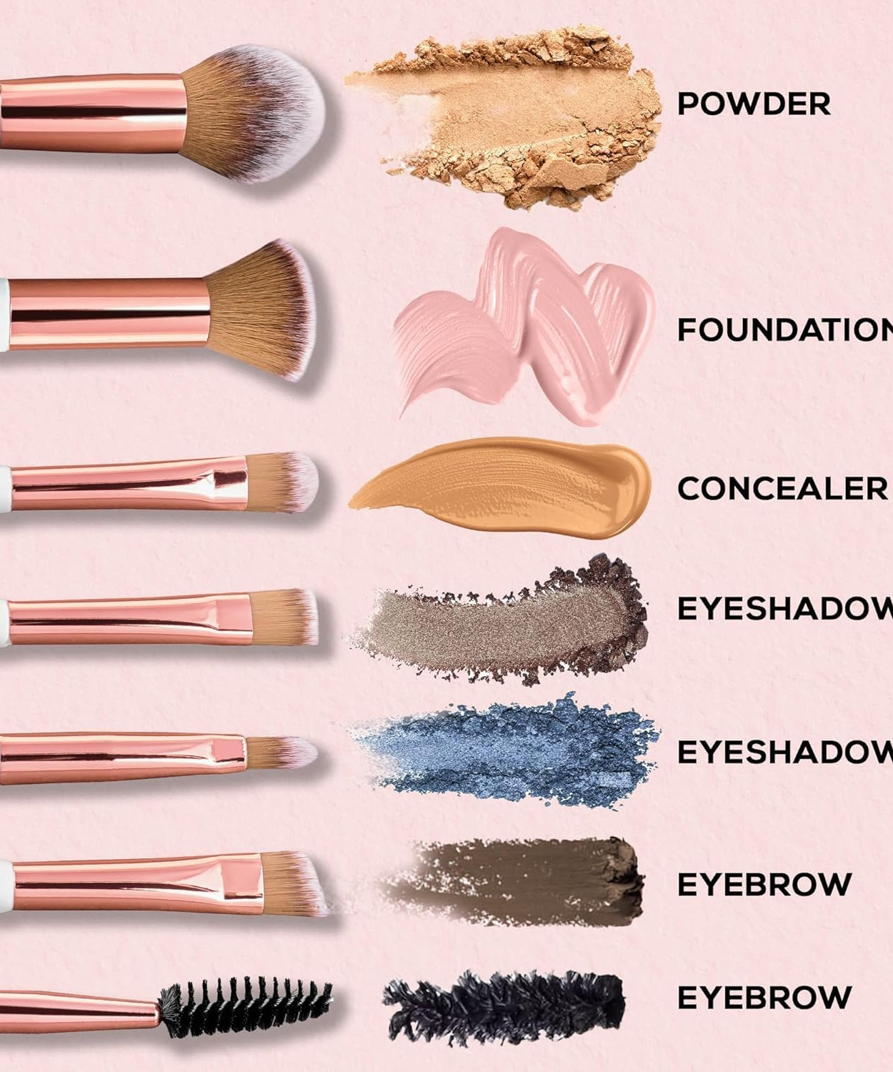 Professional Makeup Brush Kit Set (Pack of 6)