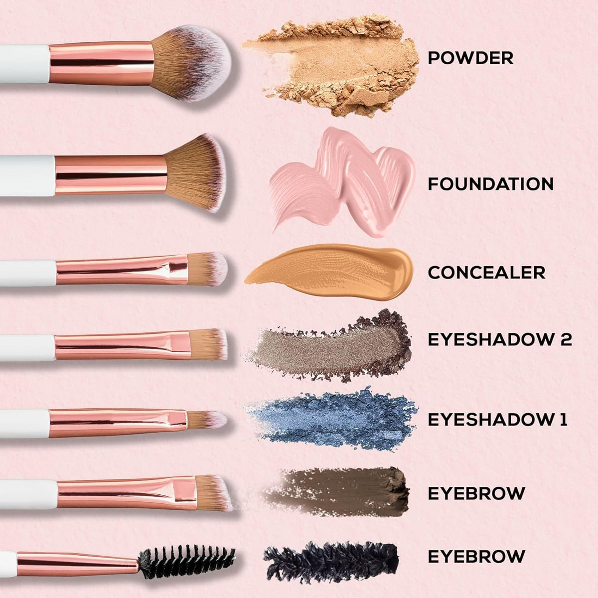 Professional Makeup Brush Kit Set (Pack of 6)