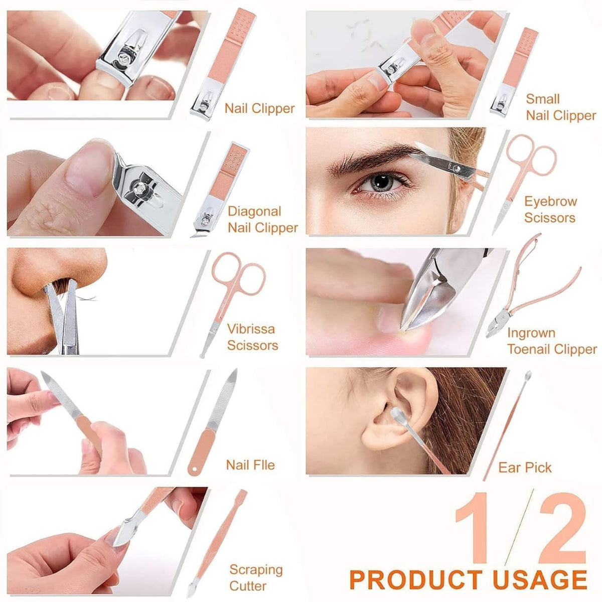 16 in 1 Manicure Kit - Multi color