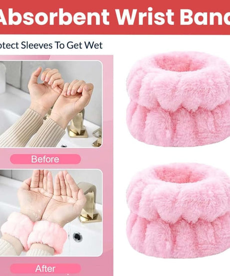Spa Headband and Wrist Towel Set for Skincare Routine