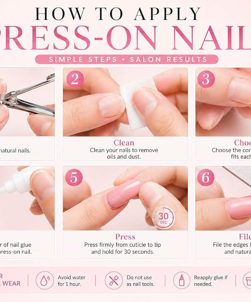 Artificial Nail Set | 576 Pieces | 24 Color