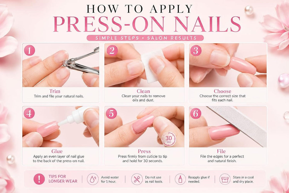 Artificial Nail Set | 576 Pieces | 24 Color