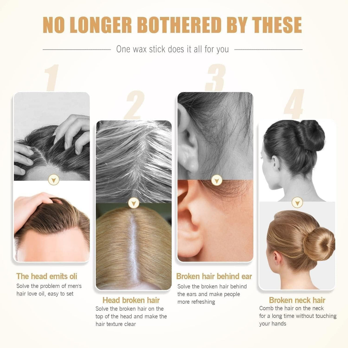 Hair Wax Stick for Hair Styling and Finishing