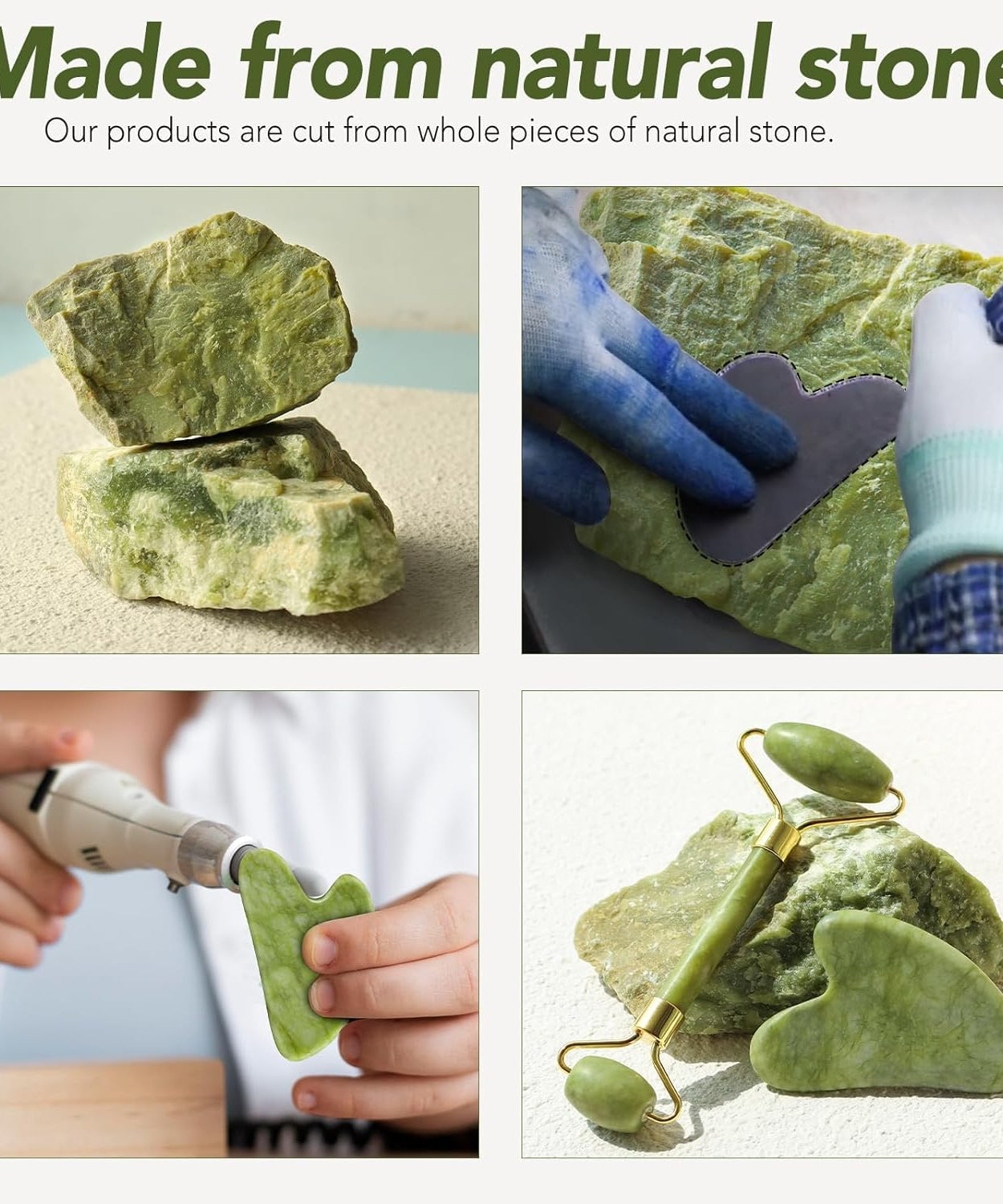 Jade Roller and Gua Sha Stone Set