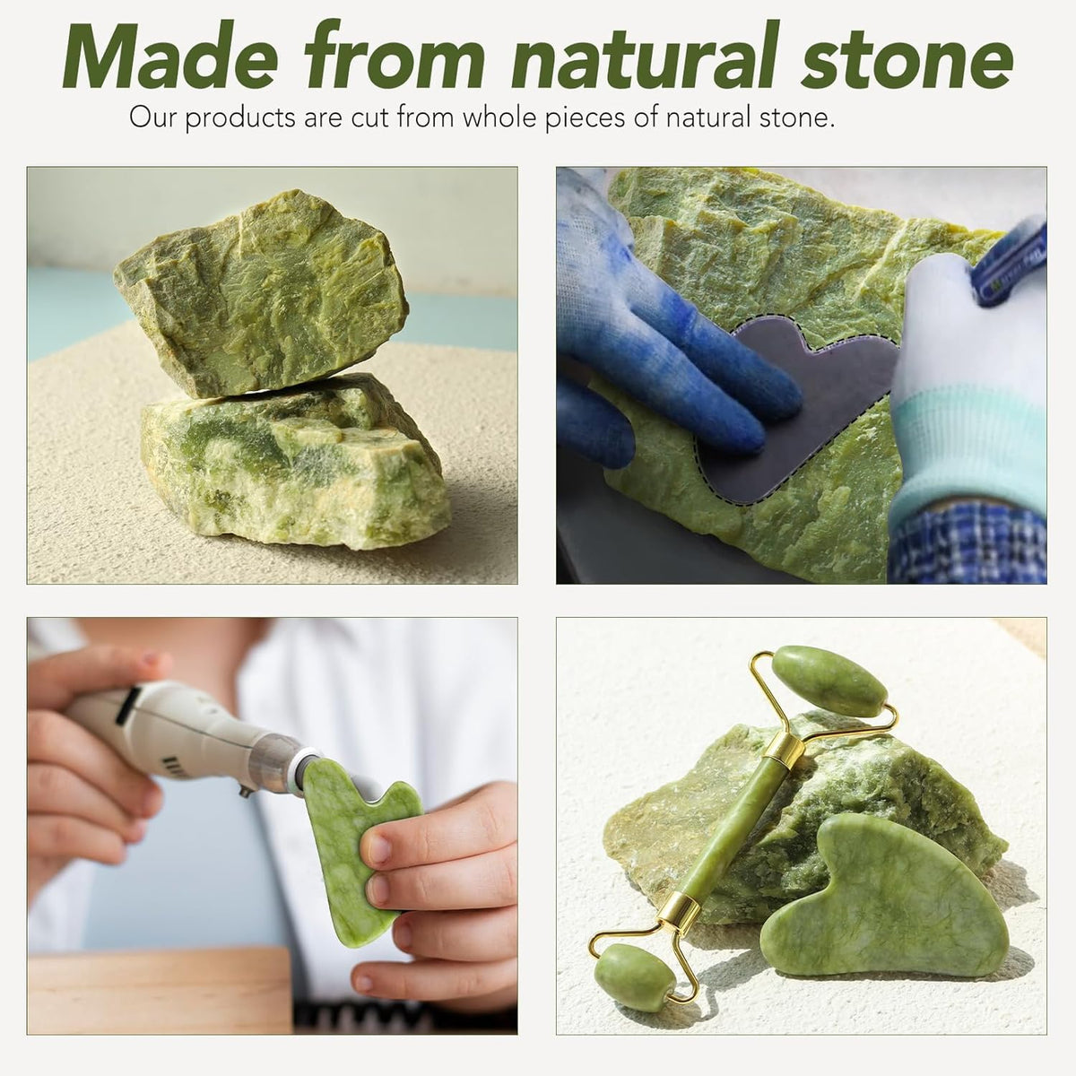Jade Roller and Gua Sha Stone Set