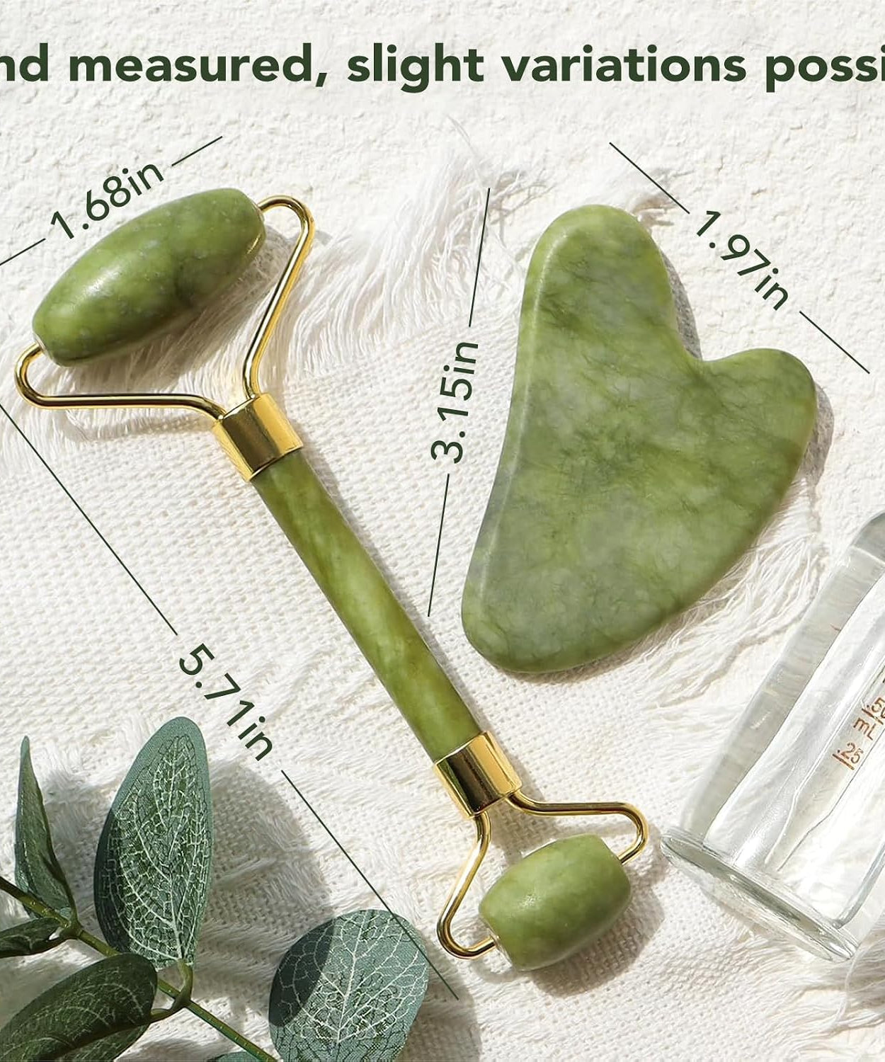 Jade Roller and Gua Sha Stone Set